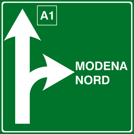 Immagine di cartello Autostradale Modena Nord